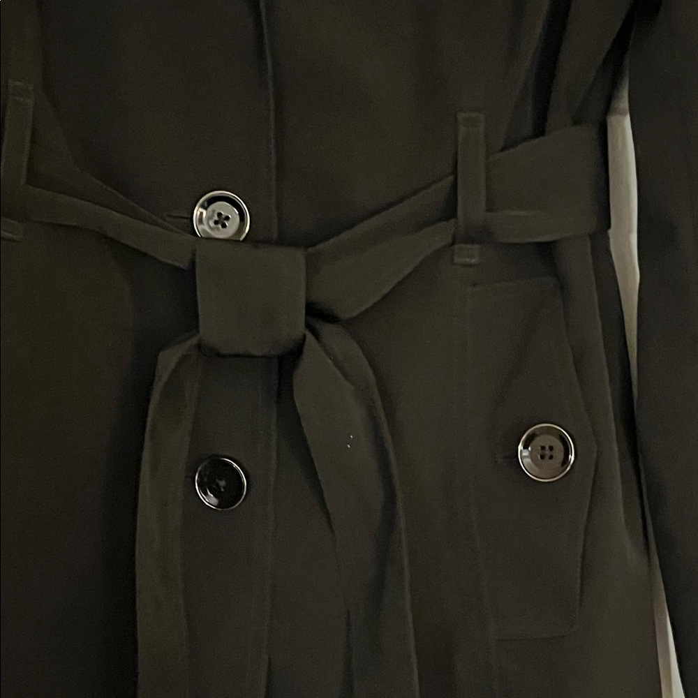 Trench Coat, London Fog Women's Elegant, Black, Knee-length - Picture 4 of 6